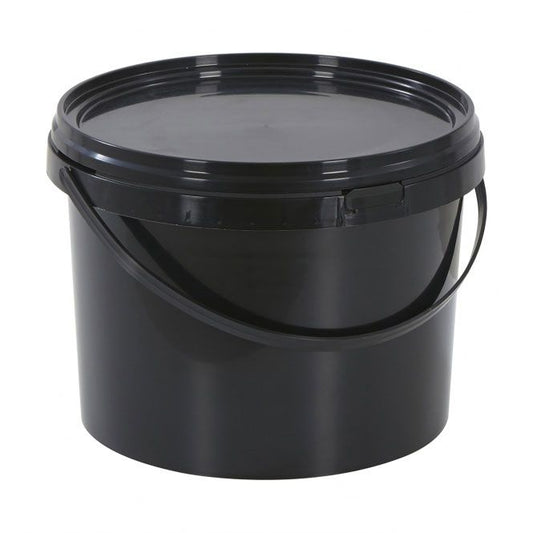 Black Bucket with Lid