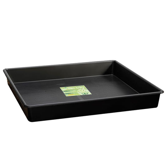 1 Metre Solid Square Tray Black